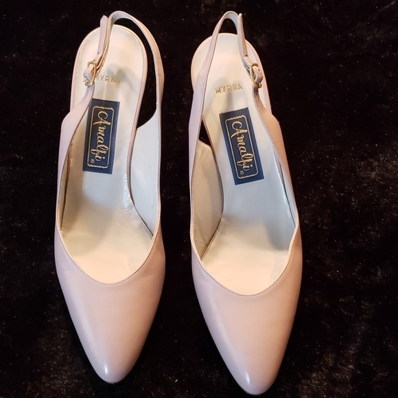 AMALFI Myrna Mauve Leather Slingback EUC 8AA - Picture 1 of 12